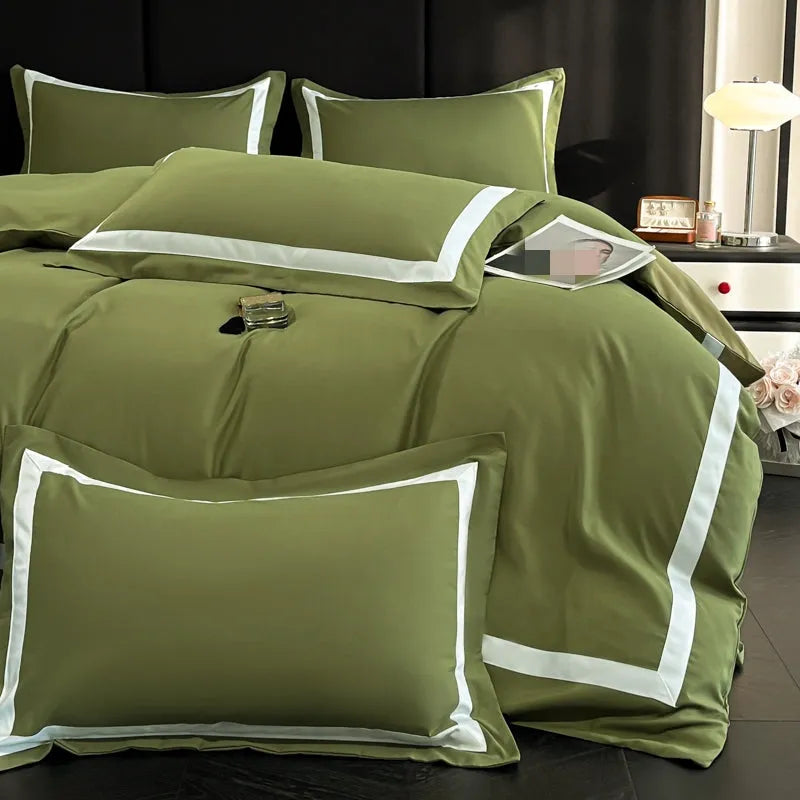Ashley Square Brushed Microfiber Duvet Cover Set - Fluffyslip