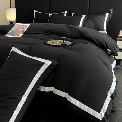 Ashley Square Brushed Microfiber Duvet Cover Set - Fluffyslip