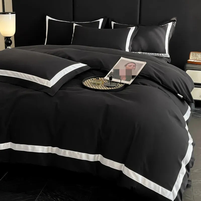 Ashley Square Brushed Microfiber Duvet Cover Set - Fluffyslip