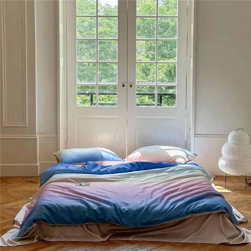 Beach Pearl Gradient Shade Lyocell Duvet Cover Set