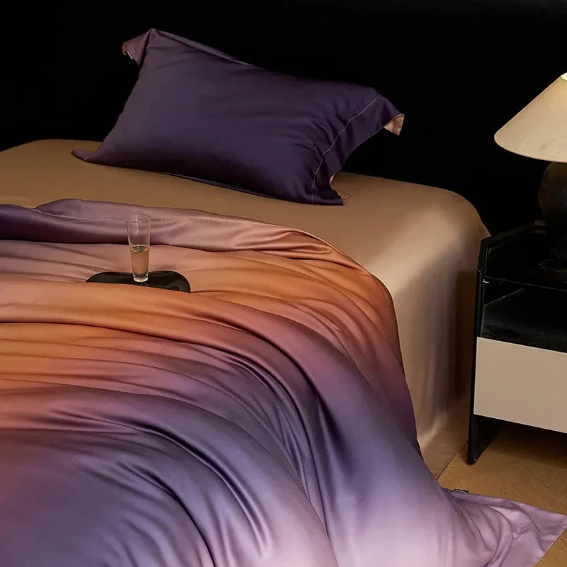 Before Night Gradient Lyocell Duvet Cover Set - Fluffyslip