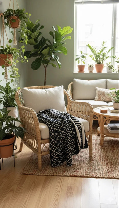 Benevolent Diamond Cotton Throw Blanket