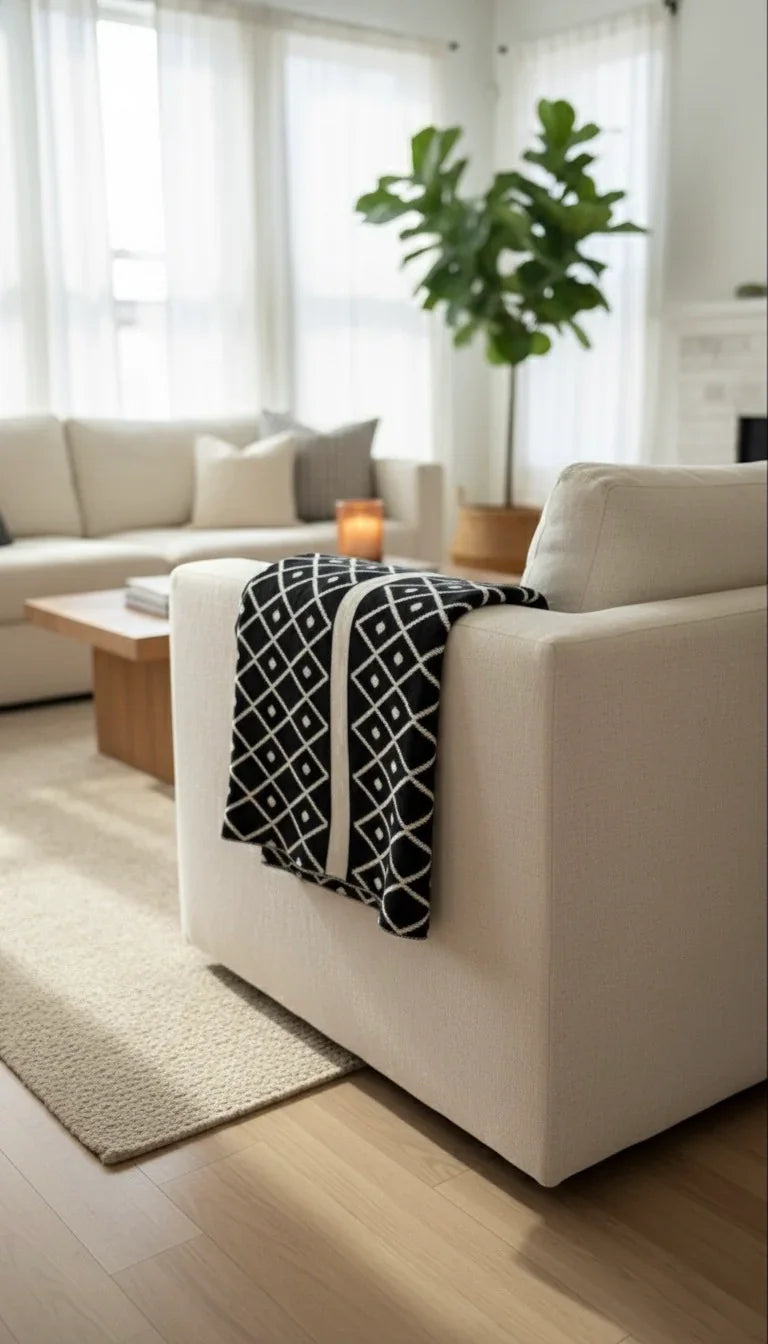 Benevolent Diamond Cotton Throw Blanket