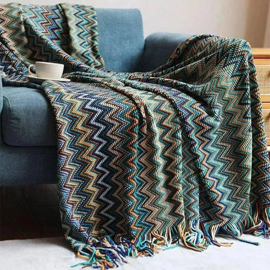 Bohemia Tassel Throw Blanket - Fluffyslip