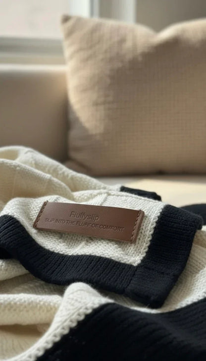 Border Squareview Cotton Throw Blanket