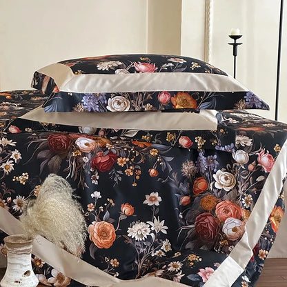 Botanical Bliss Egyptian Cotton Duvet Cover Set - Fluffyslip