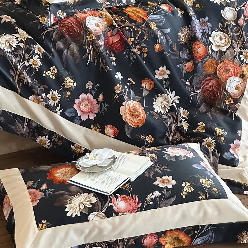 Botanical Bliss Egyptian Cotton Duvet Cover Set - Fluffyslip