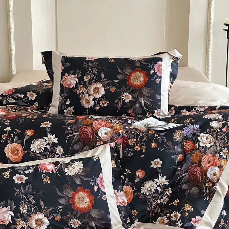 Botanical Bliss Egyptian Cotton Duvet Cover Set - Fluffyslip