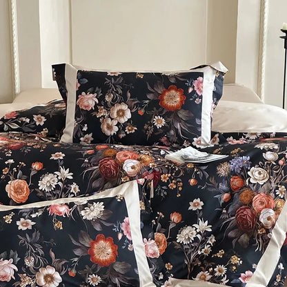 Botanical Bliss Egyptian Cotton Duvet Cover Set - Fluffyslip