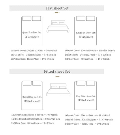 Botanical Egyptian Cotton Duvet Cover Set