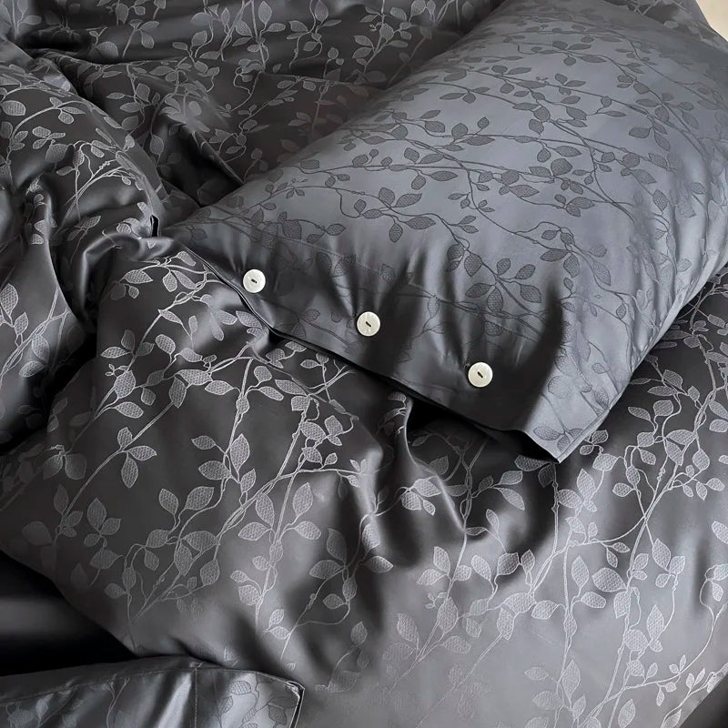 Botanical Egyptian Cotton Duvet Cover Set