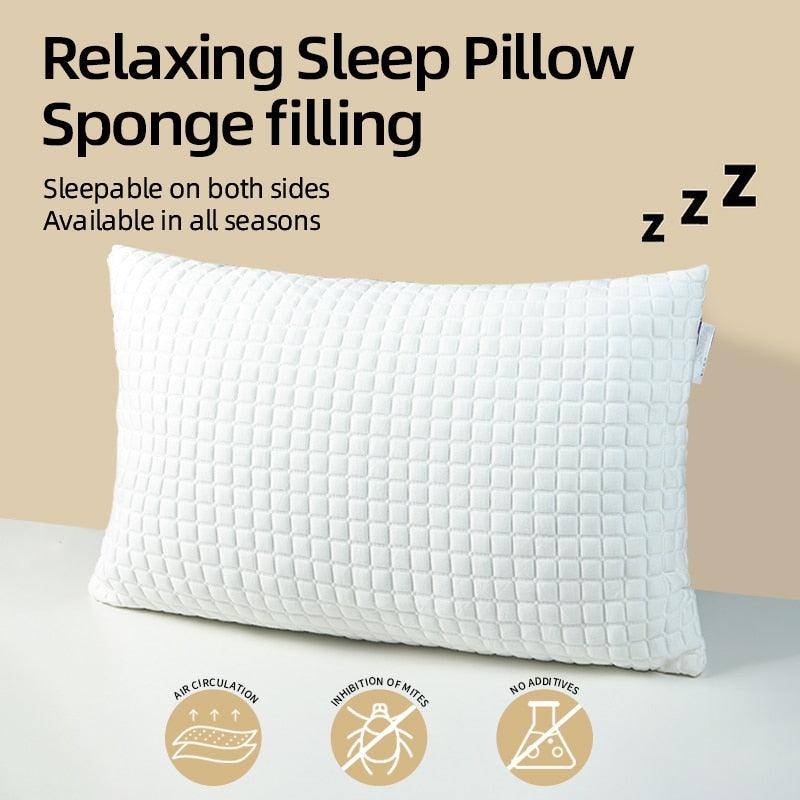 Adult bread pillow pillow core slow rebound memory cotton neck pillow to protect the cervical spine special sleep pillow - Fluffyslip