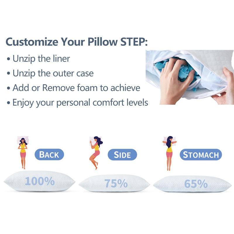 Adult bread pillow pillow core slow rebound memory cotton neck pillow to protect the cervical spine special sleep pillow - Fluffyslip