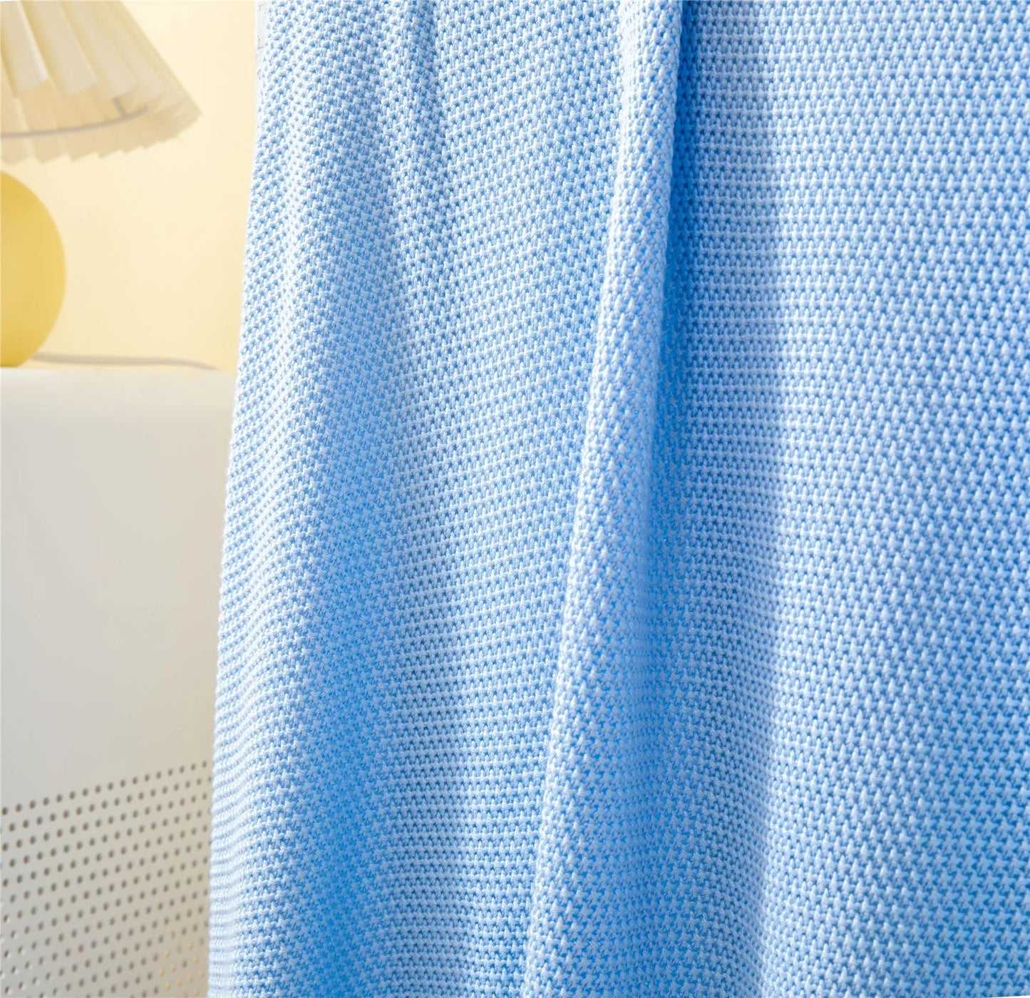 Breathable Knitted Bamboo Throw Blanket