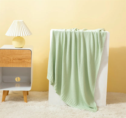 Breathable Knitted Bamboo Throw Blanket