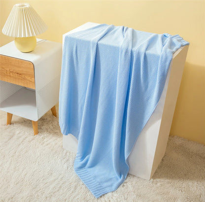 Breathable Knitted Bamboo Throw Blanket