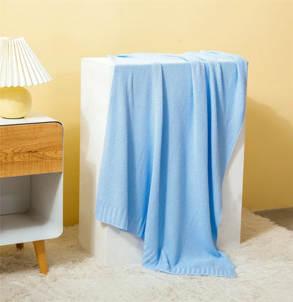 Breathable Knitted Bamboo Throw Blanket