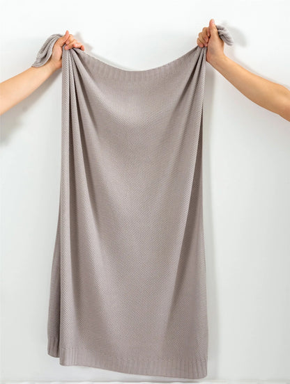 Breathable Knitted Bamboo Throw Blanket