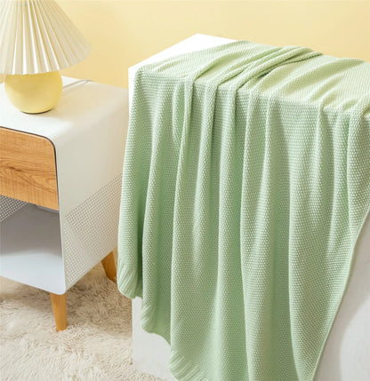 Breathable Knitted Bamboo Throw Blanket