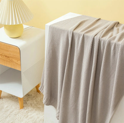 Breathable Knitted Bamboo Throw Blanket