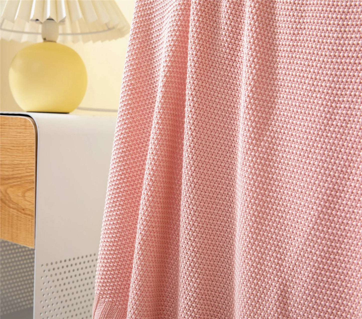 Breathable Knitted Bamboo Throw Blanket