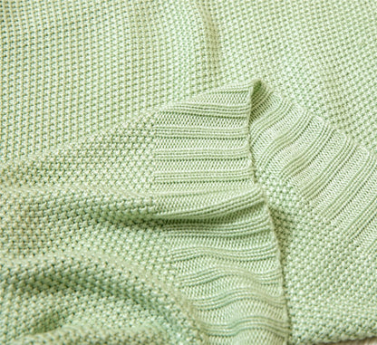 Breathable Knitted Bamboo Throw Blanket