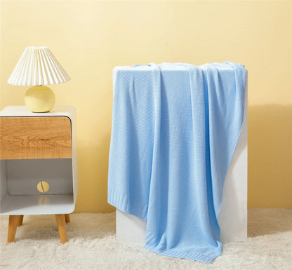 Breathable Knitted Bamboo Throw Blanket