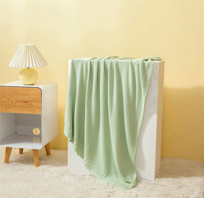 Breathable Knitted Bamboo Throw Blanket