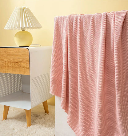 Breathable Knitted Bamboo Throw Blanket