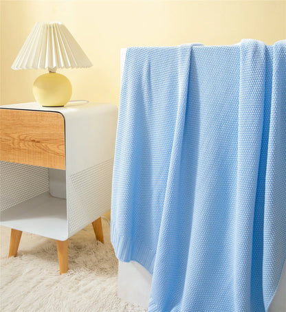 Breathable Knitted Bamboo Throw Blanket