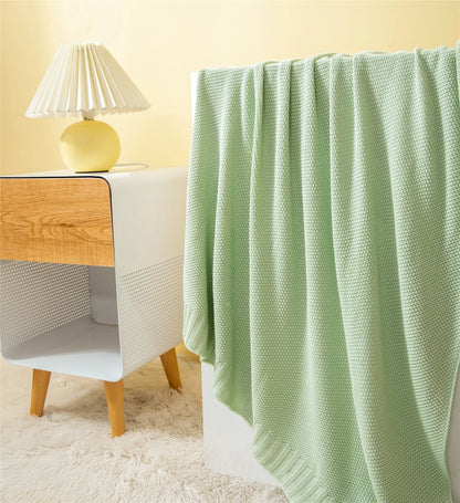 Breathable Knitted Bamboo Throw Blanket