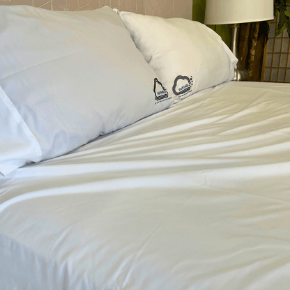 Fluffyslip white brushed microfiber bedsheets 100 gsm 