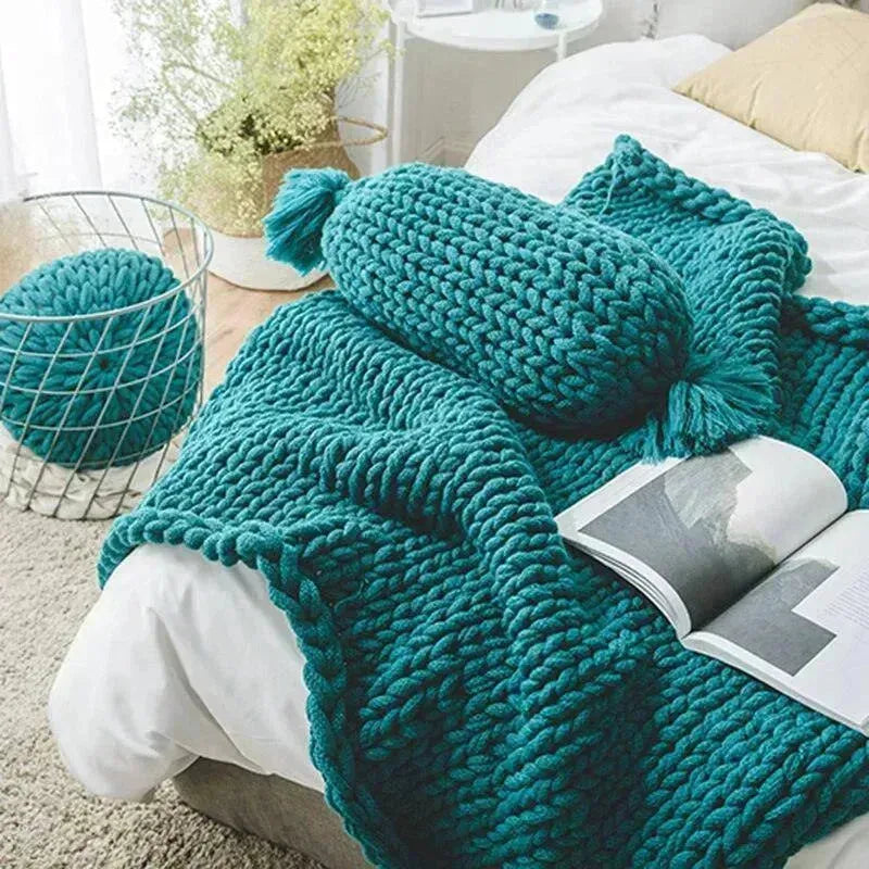 Candy Shape Chunky Knit Throw Pillow - Fluffyslip