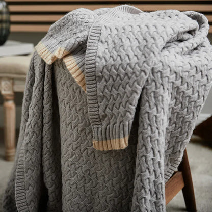 Color Crest Crochet Throw Blanket