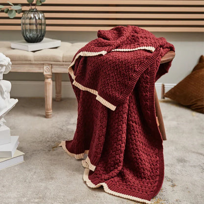 Color Crest Crochet Throw Blanket