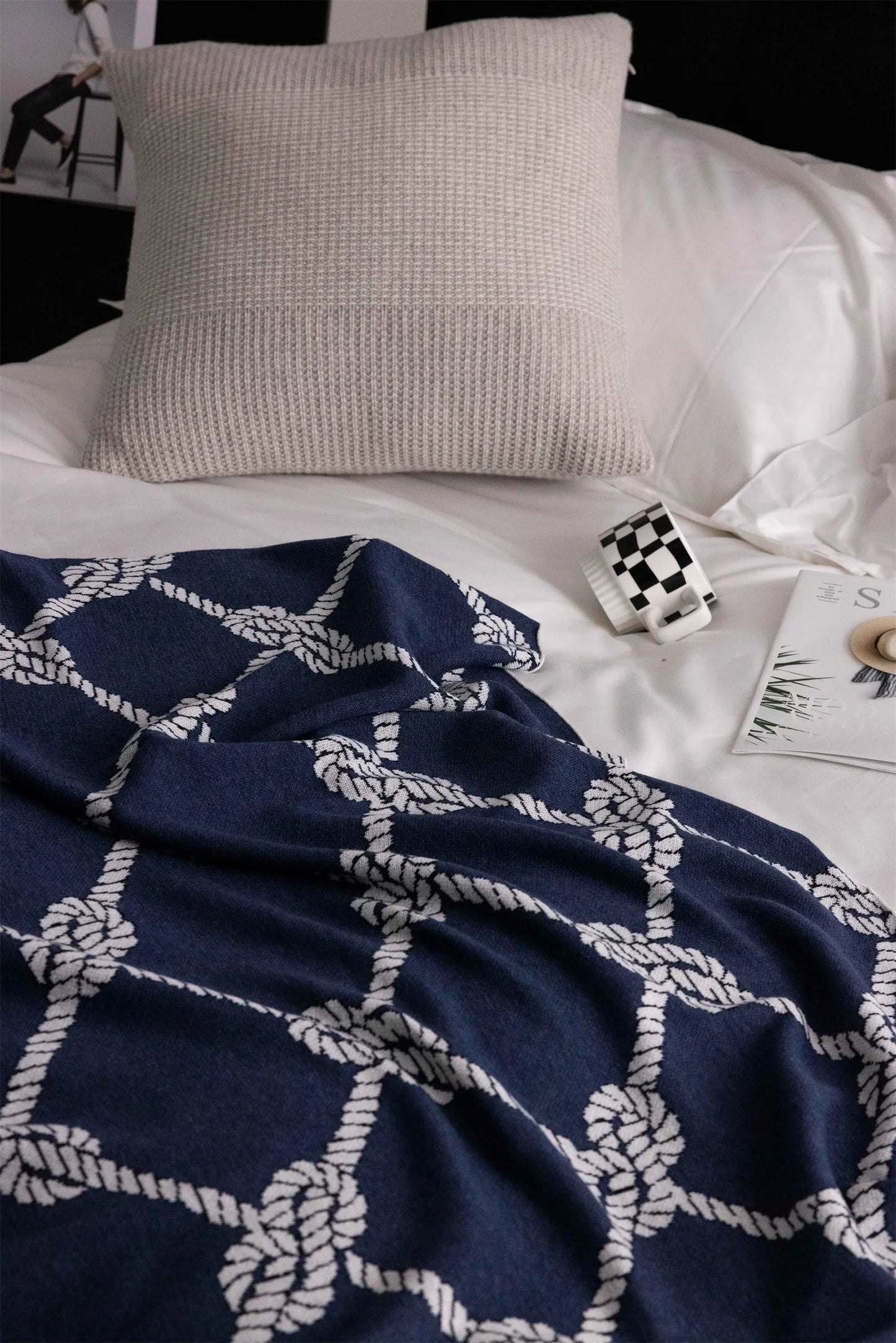 Comfort Knot Luxury Wool Blend Throw Blanket