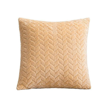 MACT Corduroy Soft Decorative Square Throw Pillow Cover Solid Color Pillowcase for Patio Sofa Modern Leaves Cushion Case 45x45cm - Fluffyslip