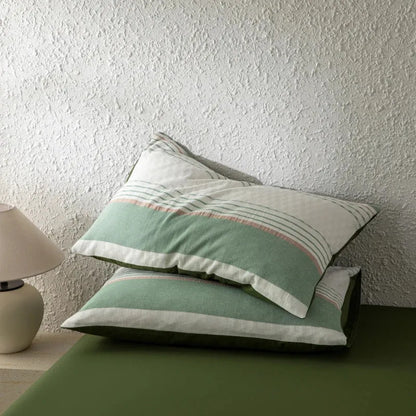 Cotton Cadence Vertical Stripes Duvet Cover Set