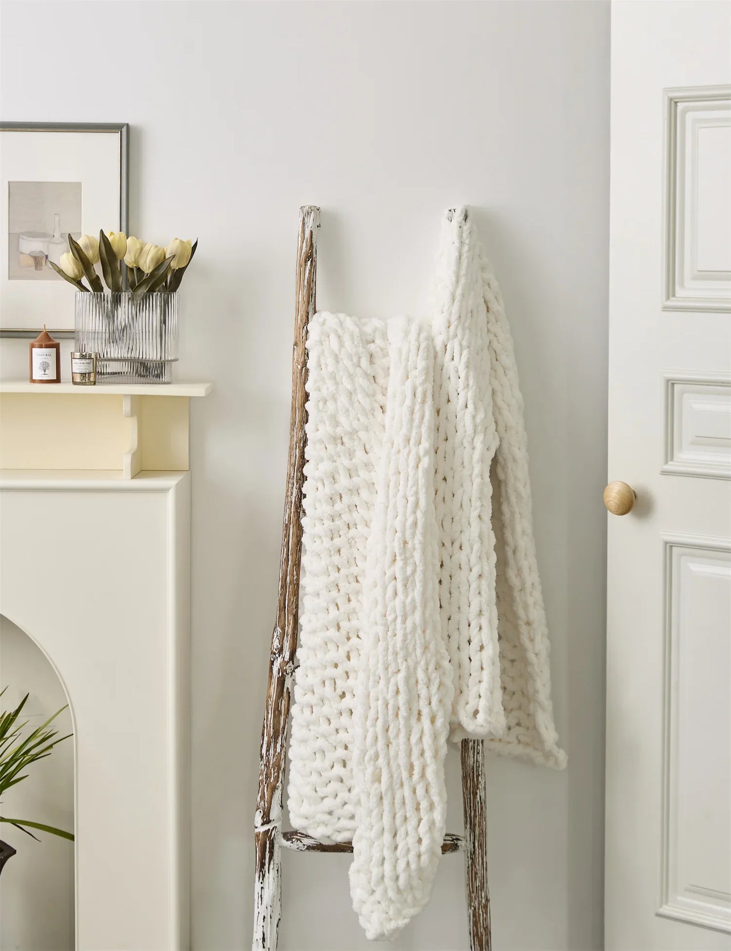 Cozy Chenille Woven Throw Blanket