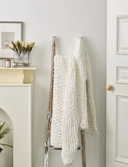 Cozy Chenille Woven Throw Blanket