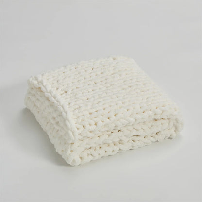 Cozy Chenille Woven Throw Blanket