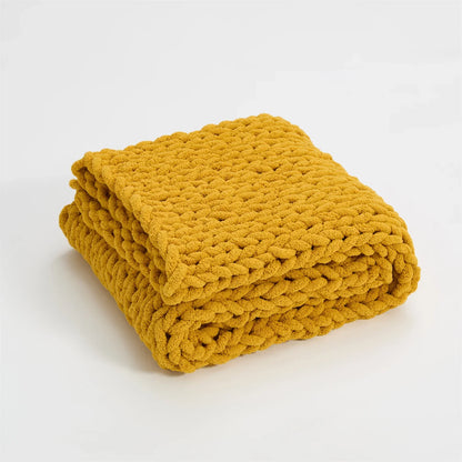 Cozy Chenille Woven Throw Blanket