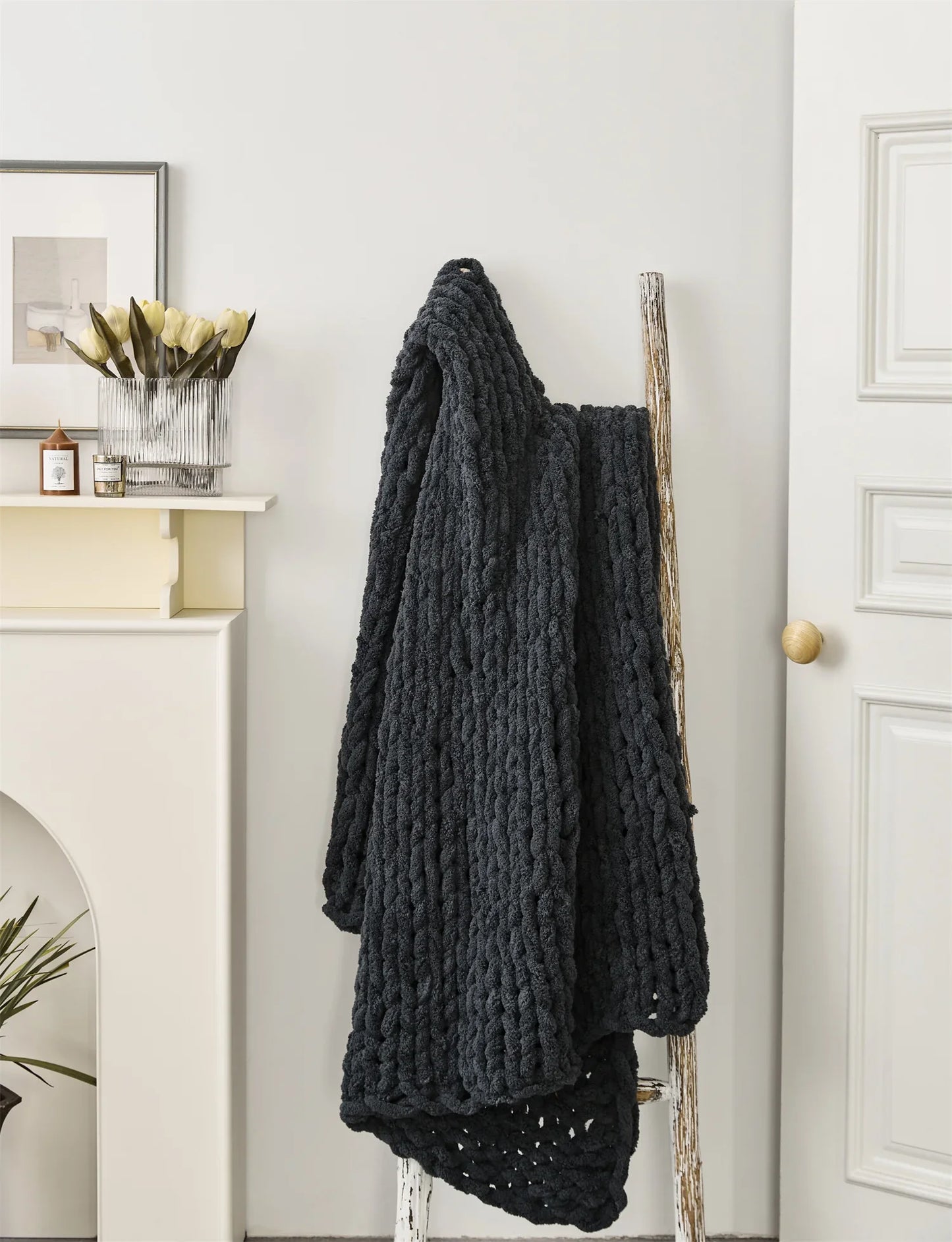 Cozy Chenille Woven Throw Blanket