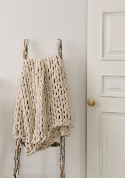 Cozy Chenille Woven Throw Blanket