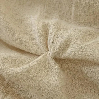 Earthly Elegance Pleated Cotton-Linen Duvet Cover Set - Fluffyslip