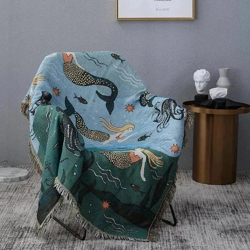 Enchanting Mermaid Cozy Throw Blanket - Fluffyslip