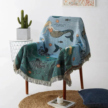 Enchanting Mermaid Cozy Throw Blanket - Fluffyslip