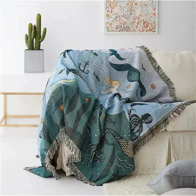 Enchanting Mermaid Cozy Throw Blanket - Fluffyslip