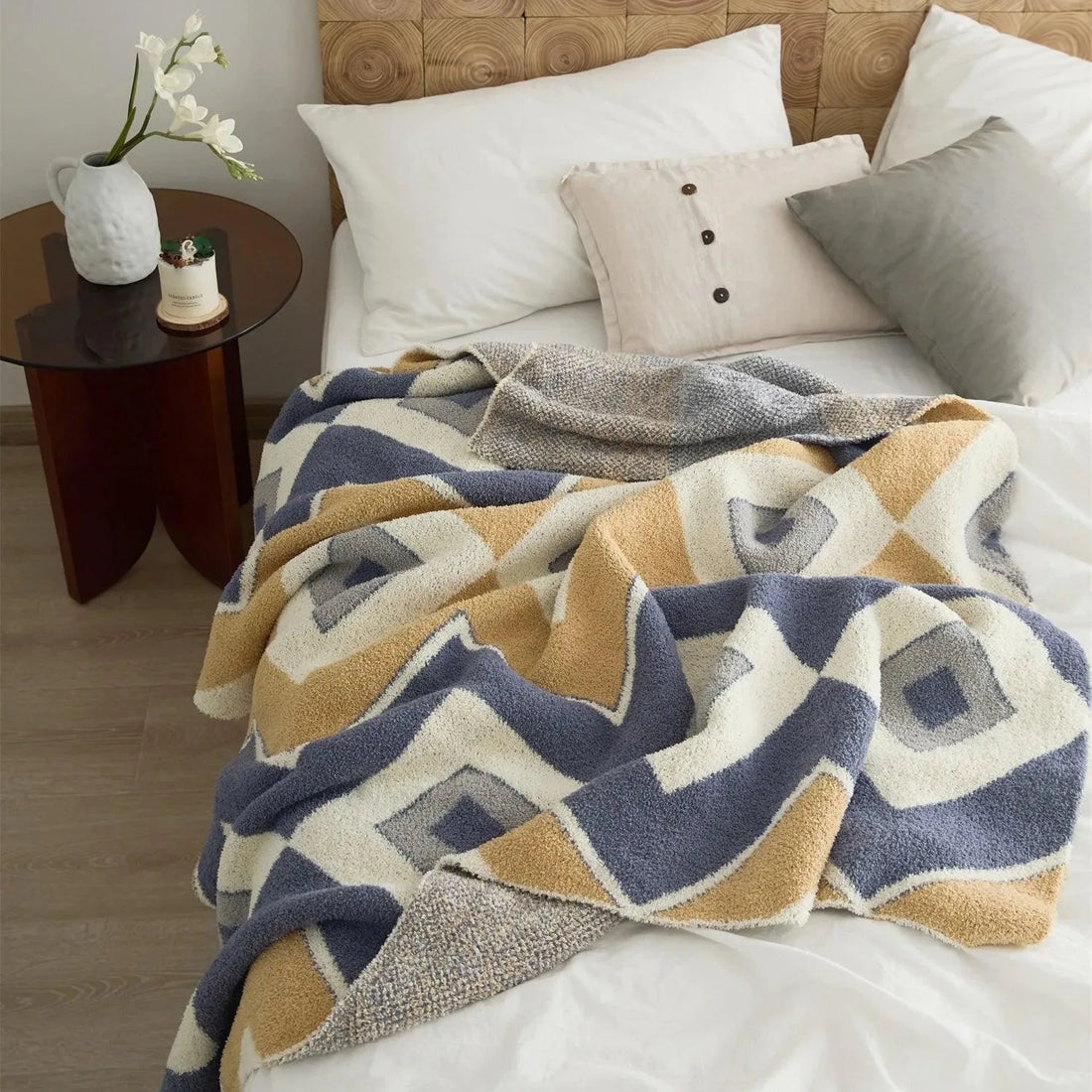 Endless Square Microfiber Throw Blankets - Fluffyslip