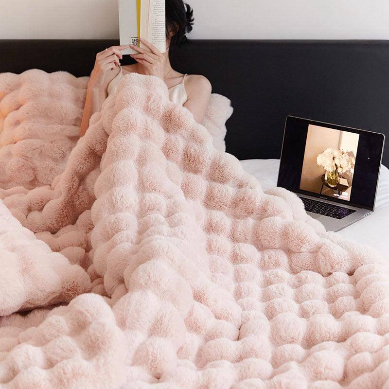 Tuscan Imitation Fur Blanket - Fluffyslip